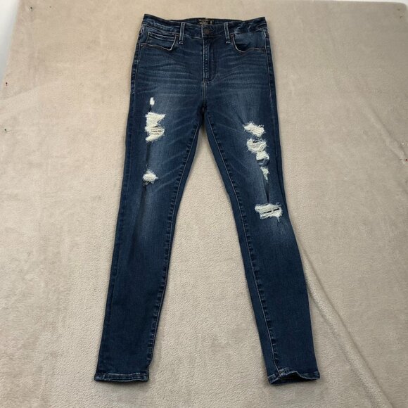 Abercrombie & Fitch Womens Jeans Size 26/2 Simone High Rise Skinny Distressed - Picture 10 of 11